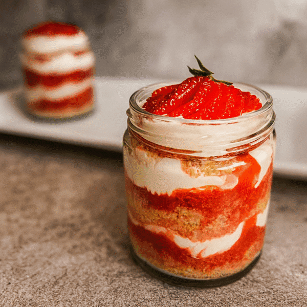 Fresh Strawberry Dessert Jar